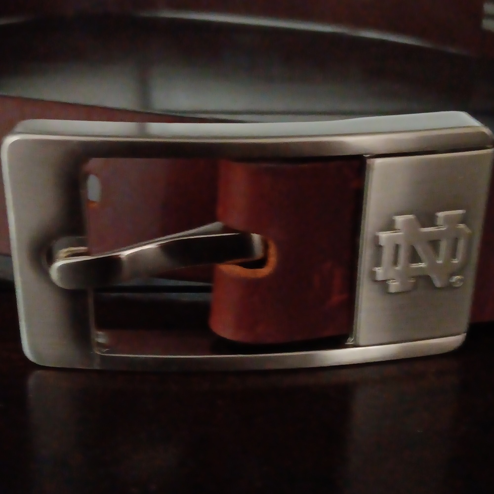 Notre Dame leather belt for fans out there!